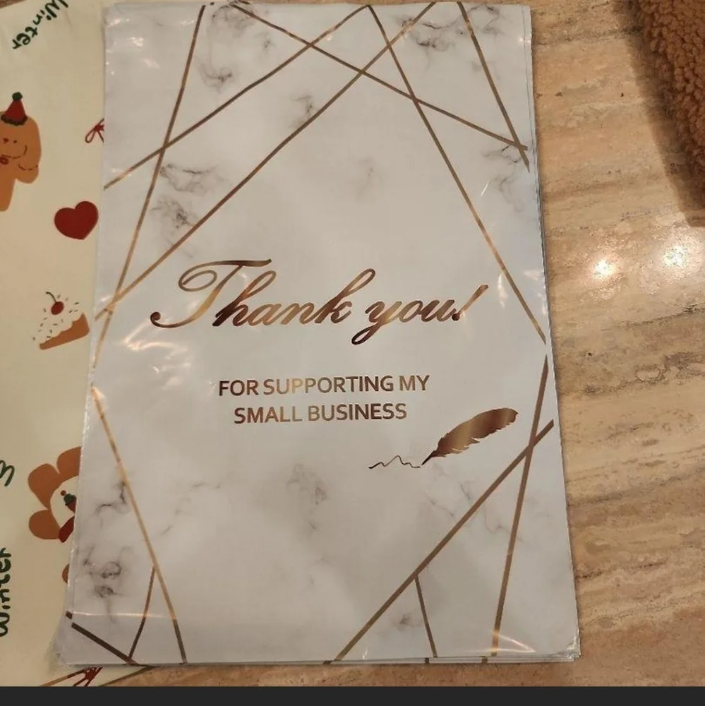 20 Thank You Poly Mailers 10×13 Strong. 10 Of Each